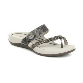 Aetrex Izzy Sparkle Women's Sandals - Pewter