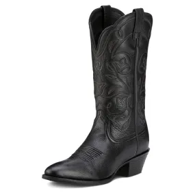 Ariat Women's 11" Heritage R Toe Black Western Boot