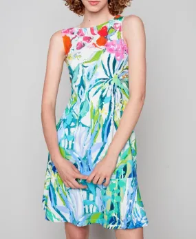 At Liberty in the Garden Sleeveless Frill Bottom Dress