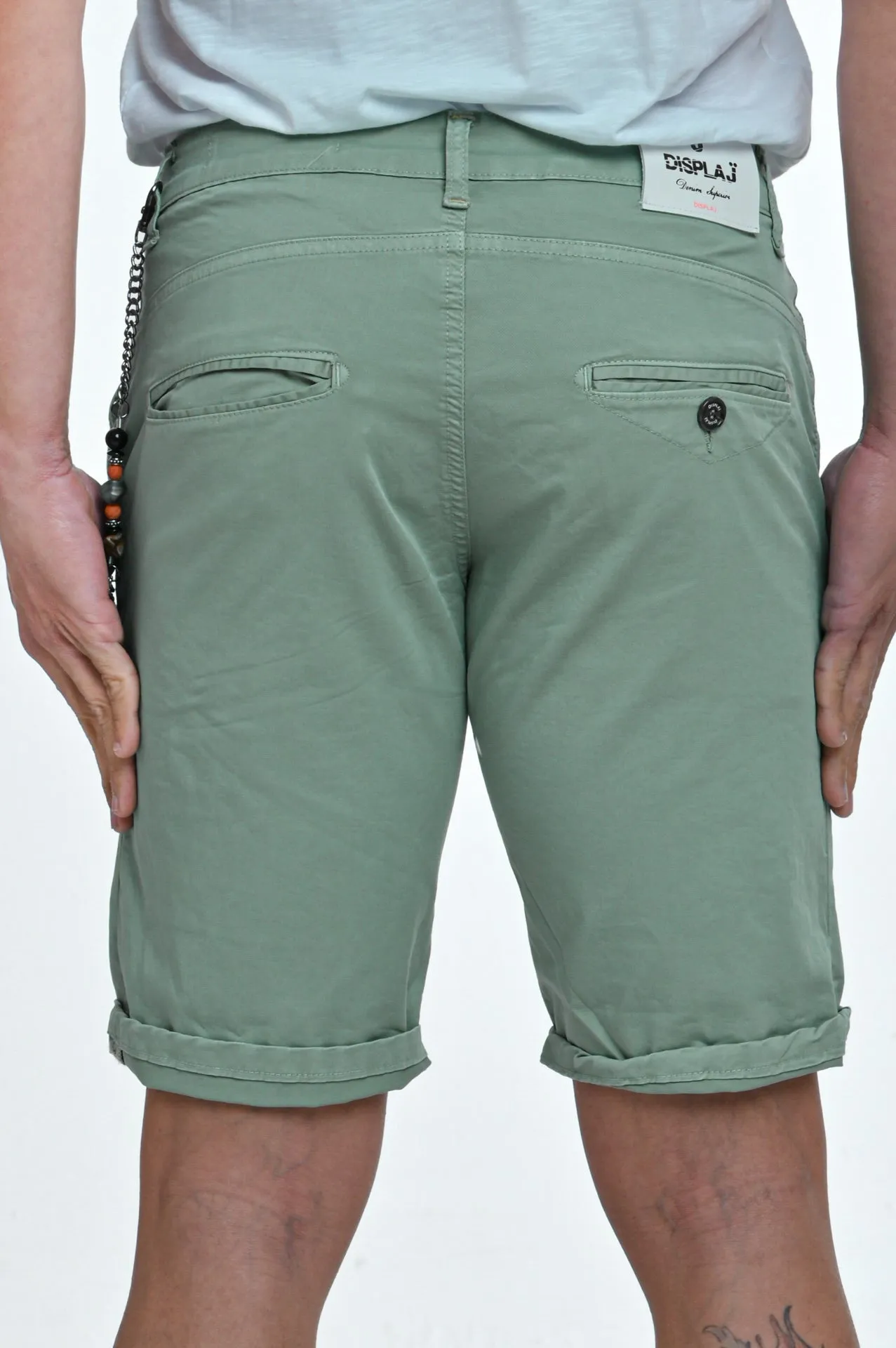 Bermuda in cotone slim Martin Verde Acqua SS24