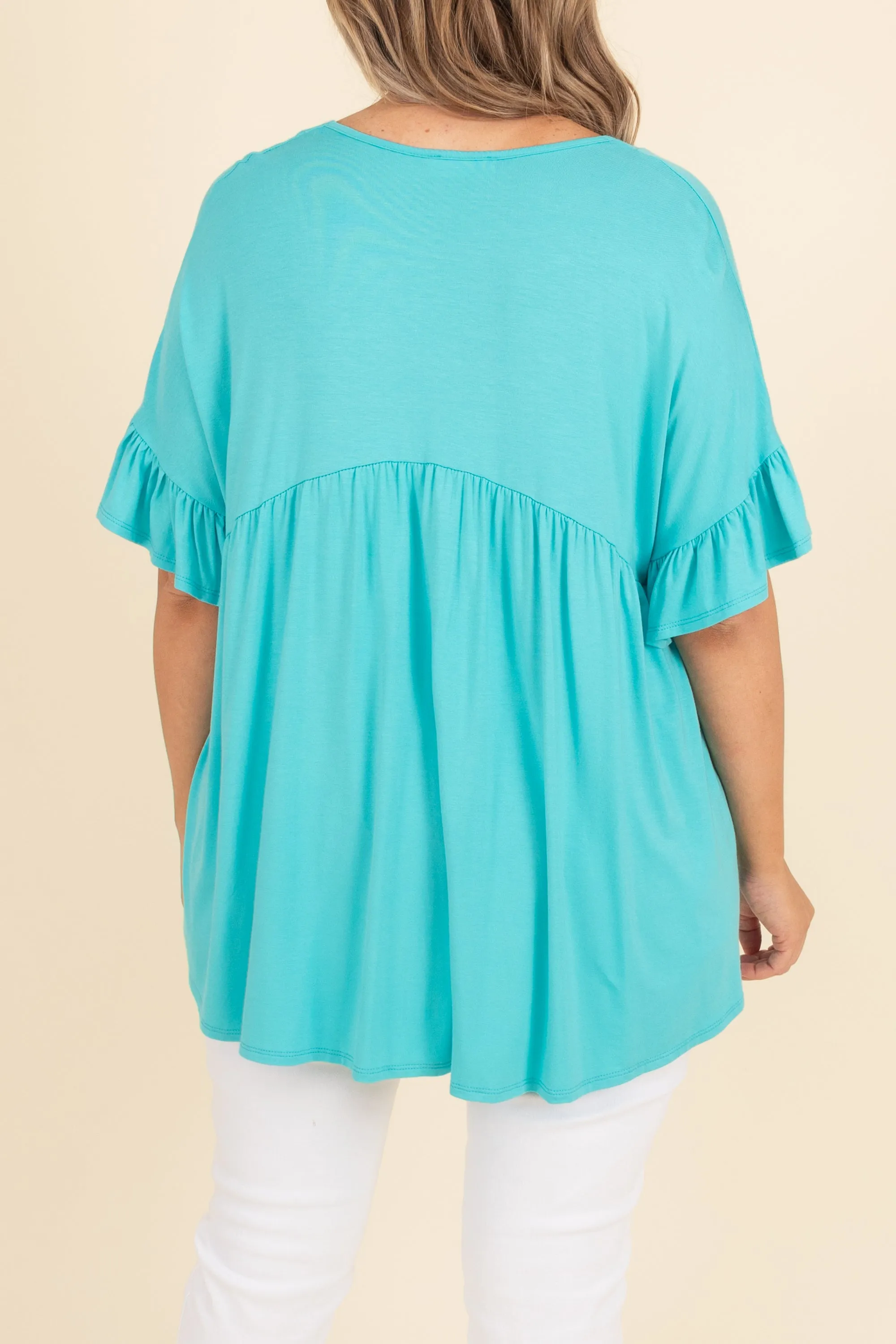 Bittersweet Beginnings Top, Turquoise