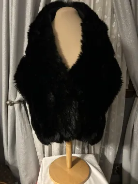 Black Faux Fur Wrap