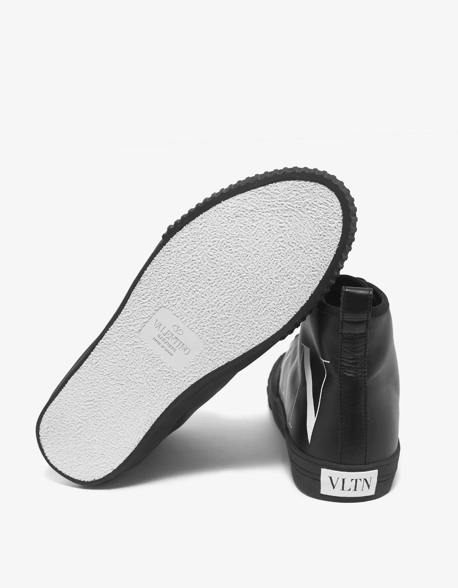 Black VLTN High Top Trainers