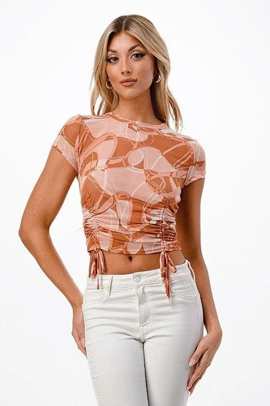 Cropped Mesh Top