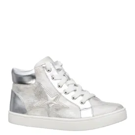 Distressed Star High Top Sneaker