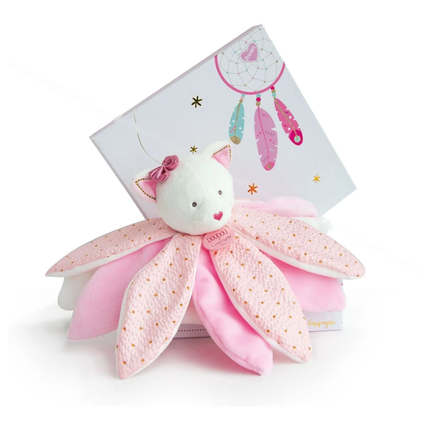 Doudou Signature Petal Comforter - Pinky Cat