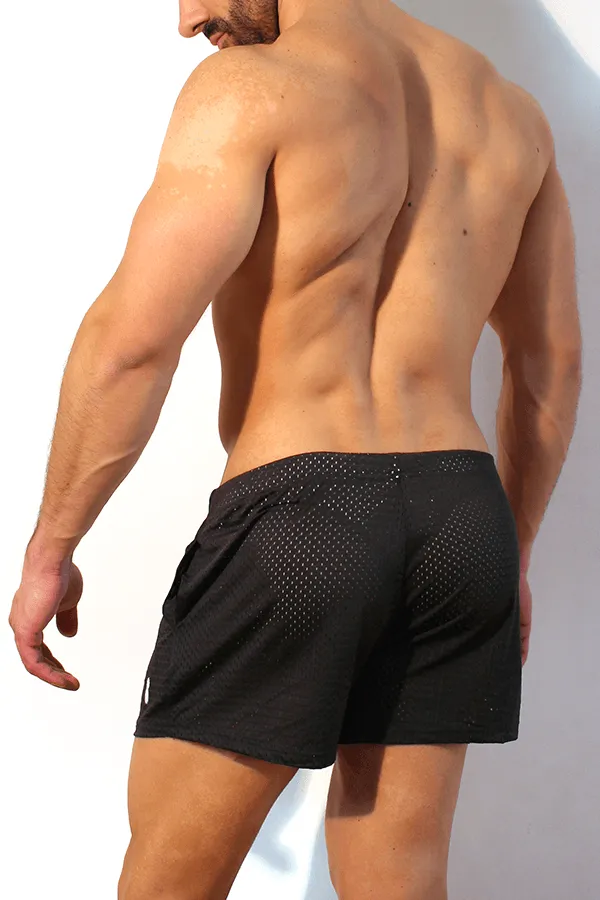 Festival 3" Jersey Mesh Short Shorts - Midnight Black