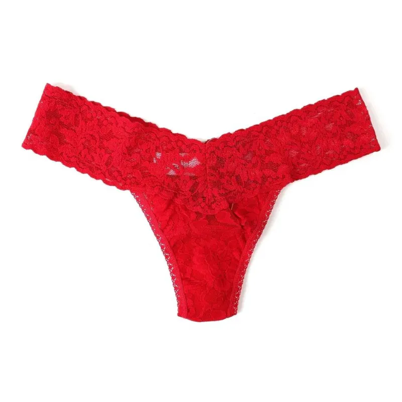 Hanky Panky Petite Signature Lace Low Rise Thong Red