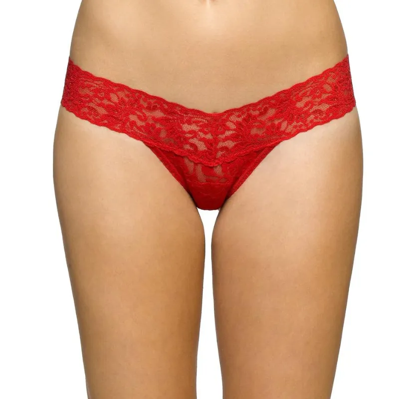 Hanky Panky Petite Signature Lace Low Rise Thong Red