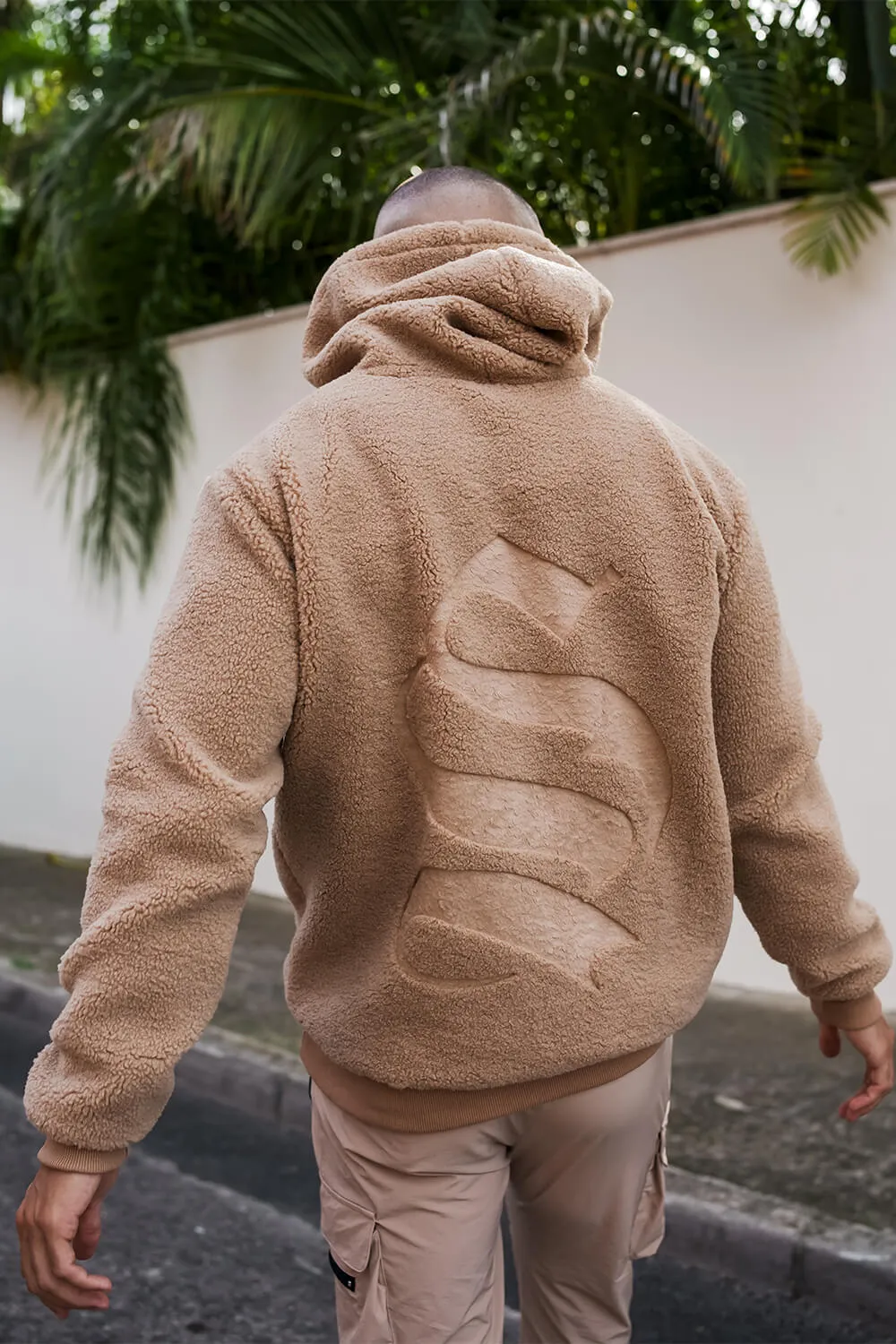 Iconic Borg Hoodie - Beige