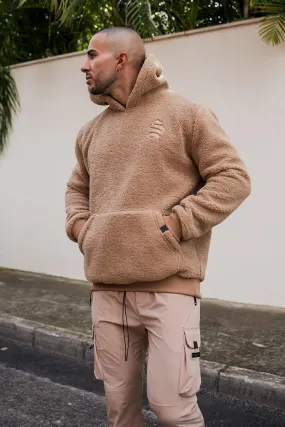 Iconic Borg Hoodie - Beige