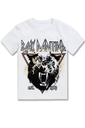 Kids Blak Panther T-Shirt (White)