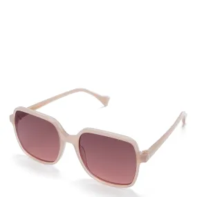 La Villette Rene soft pink square sunglasses with pink lenses