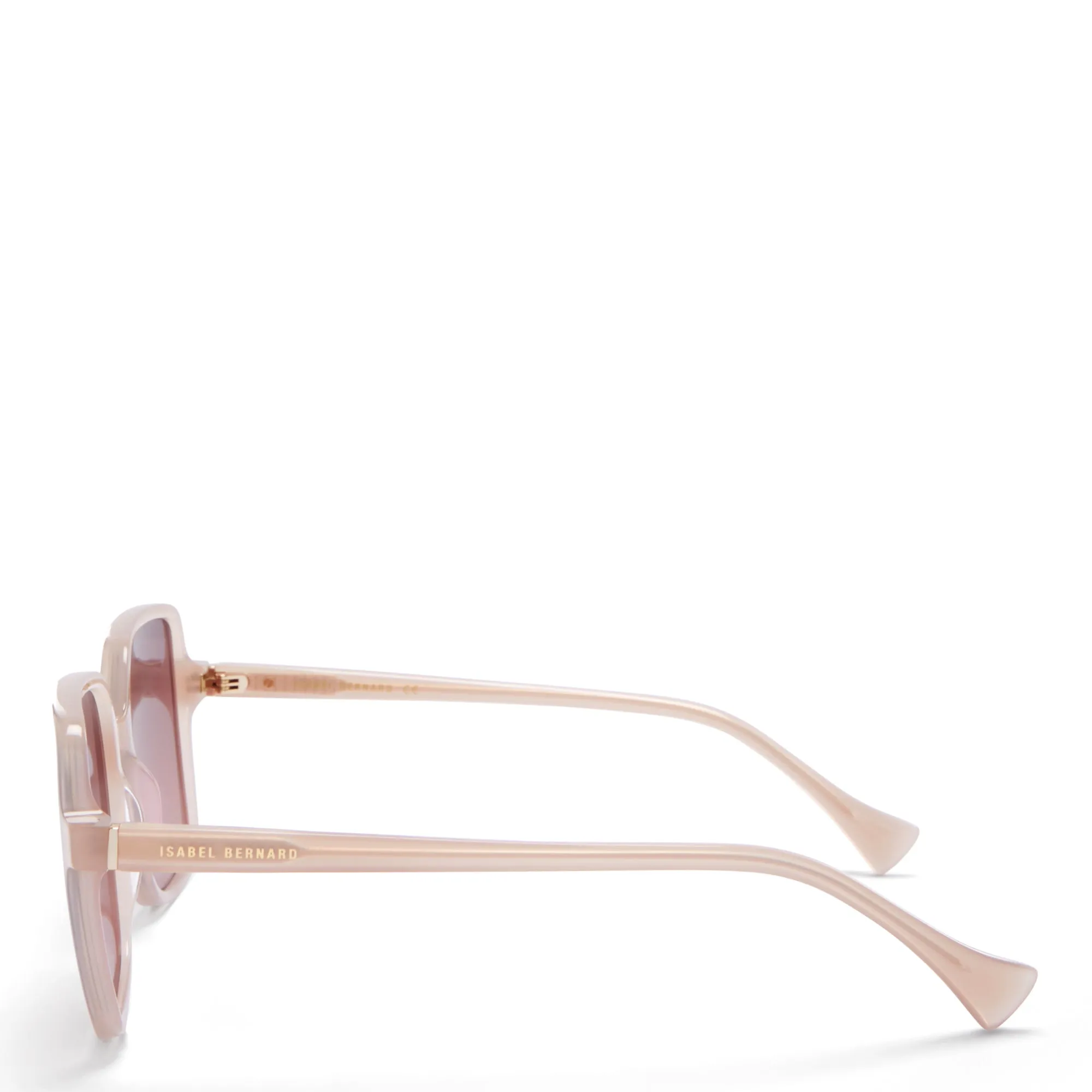 La Villette Rene soft pink square sunglasses with pink lenses