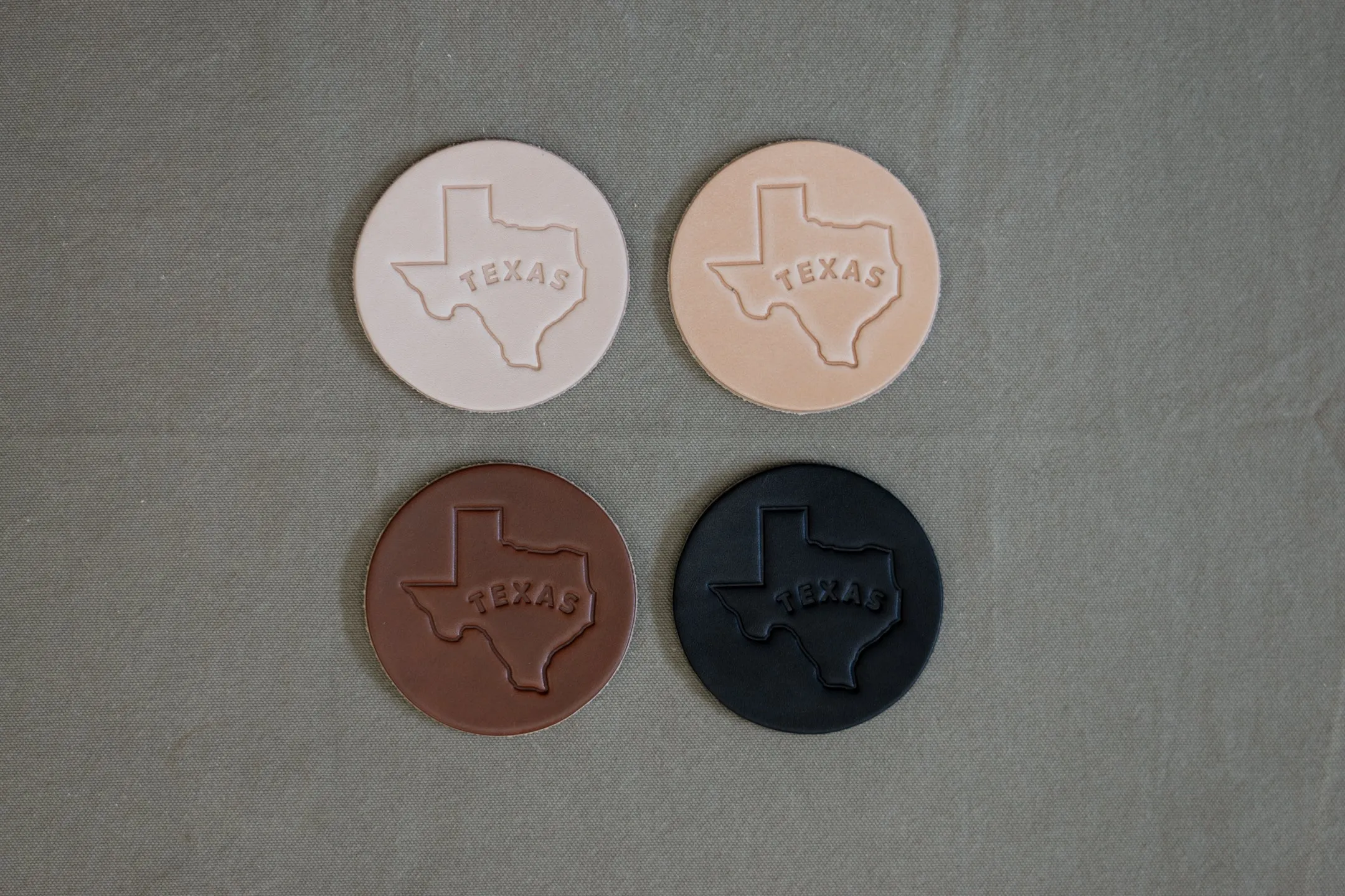 Leather Coaster | Texas Outline | Manready Mercantile