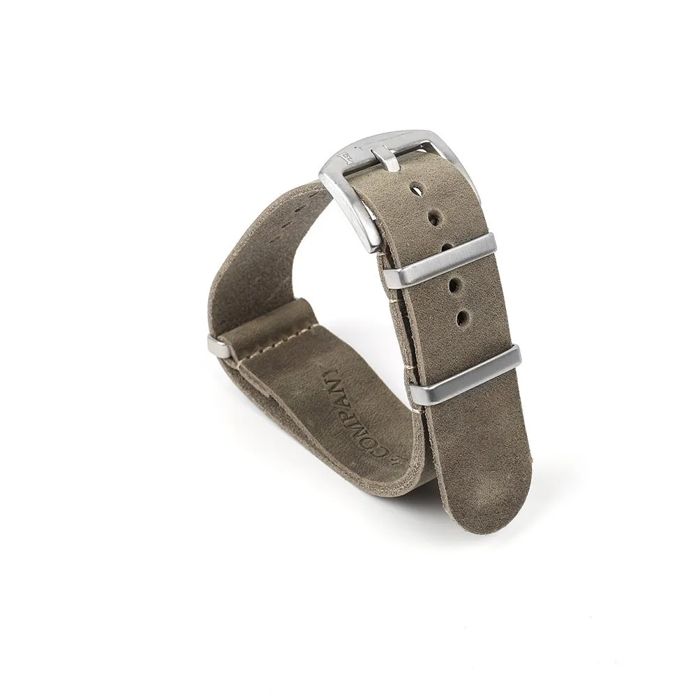 Leather Watch Strap Grey 22 MM