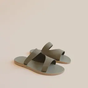 Lesvos Leather Slide Sandal