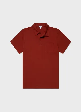 Men's Riviera Polo Shirt in Rust