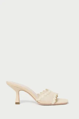 Milena Scalloped Mesh Mule