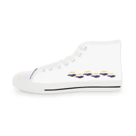 Non Binary Flag Kisses LGBTQ High Top Sneakers Unisex Size