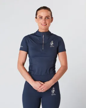 Short Sleeve Equestrian Technical Base Layer - MIDNIGHT NAVY