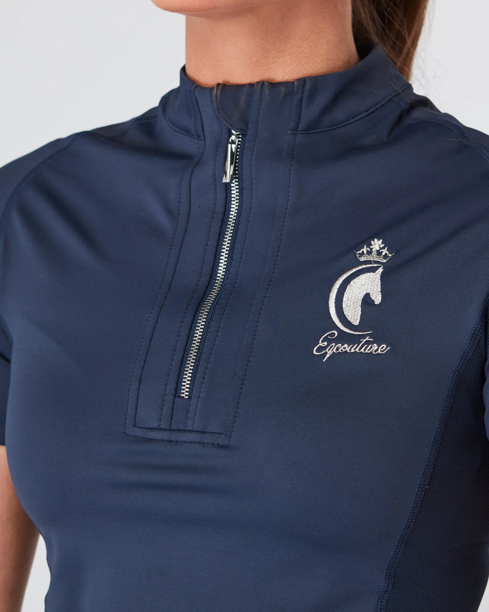 Short Sleeve Equestrian Technical Base Layer - MIDNIGHT NAVY