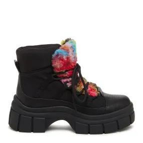 Tiger Black Rainbow Platform Bootie