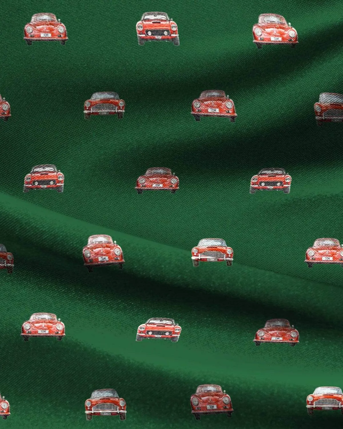 VINTAGE RACE - Silk Tie - British Green/Red